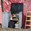 MetalGardenShedOutdoorStorageToolOrganizerShed